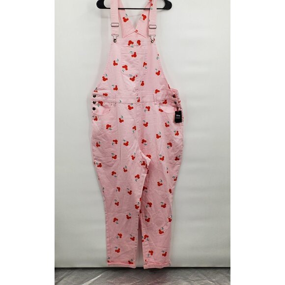 Disney Hot Topic Her Universe Minnie Mouse Cherry Overalls Women Plus Size 3 NWT - Picture 3 of 16